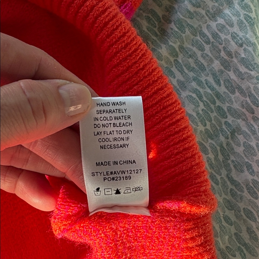 AVARA Women's Red and Pink Striped Penelope Sweater XL NWT - Picture 4 of 9